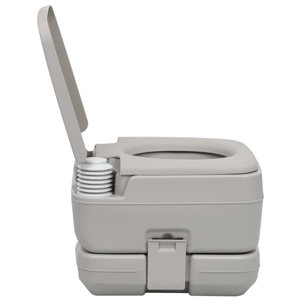 Camping-Toilette Grau und Weiß 41,5 x 36,5 x 30 cm Polyethylen