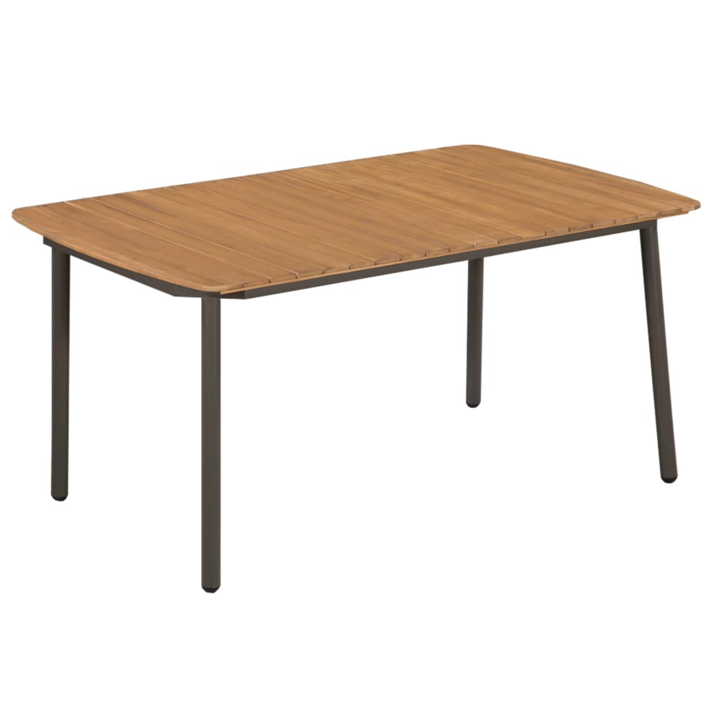 Couchtisch 80x80x72 cm Massivholz Akazie und Stahl