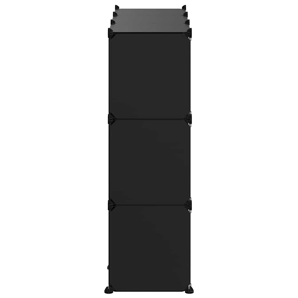 Regalsystem mit 12 Würfeln Schwarz PP