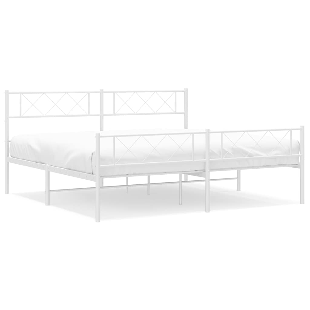 Bettgestell mit Kopfteil Metall Schwarz 100x190 cm
