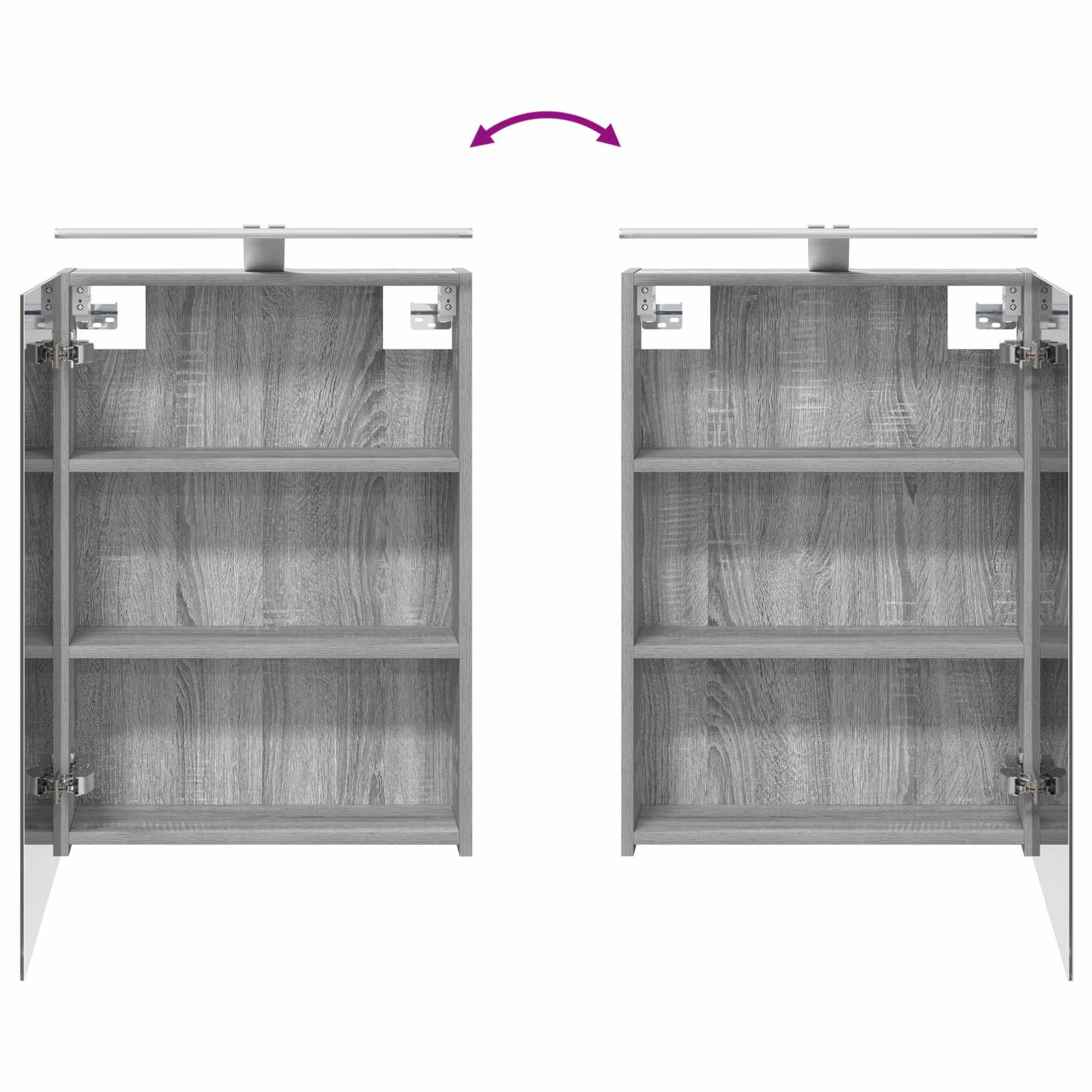 Badezimmerschrank-Set 3 pcs 80 x 10,5 x 50 cm Holzwerkstoff