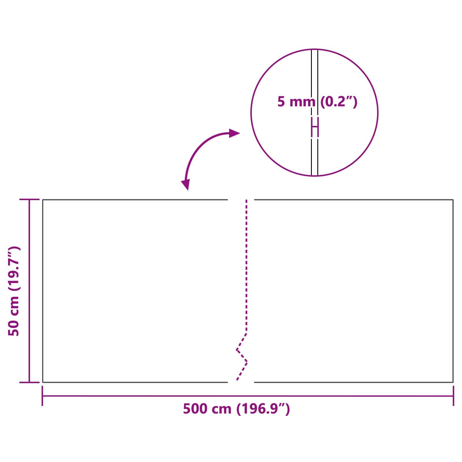 Korkrolle Braun 200 x 50 x 0,2 cm Kork