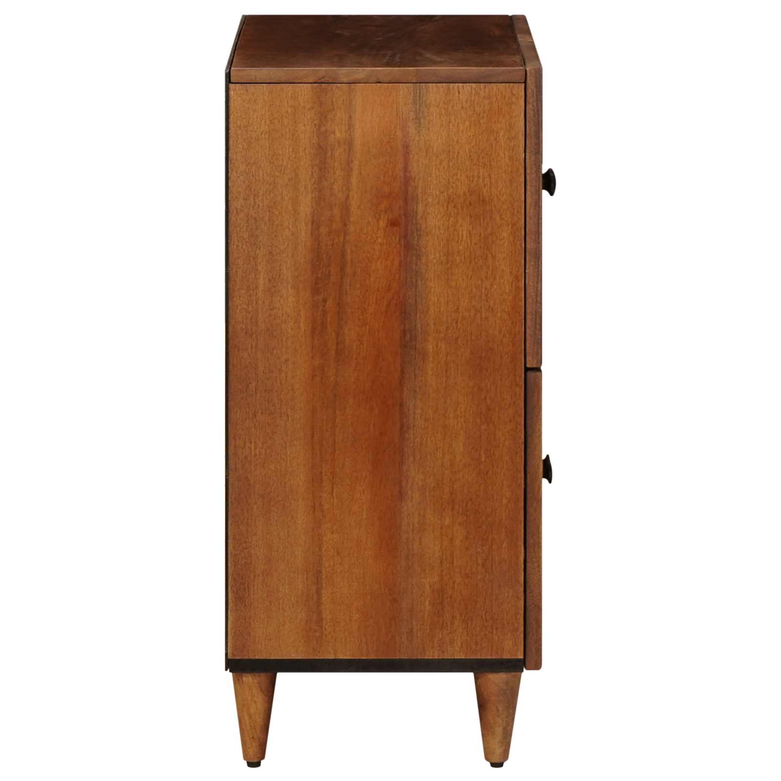 Sideboard mit Speicher Walnuss 60 x 33 x 75 cm Massivholz Mango