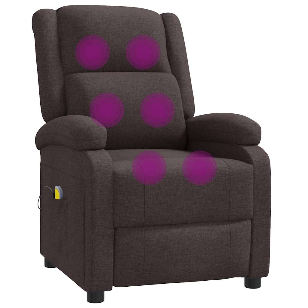 Massagesessel Hellgrau Stoff