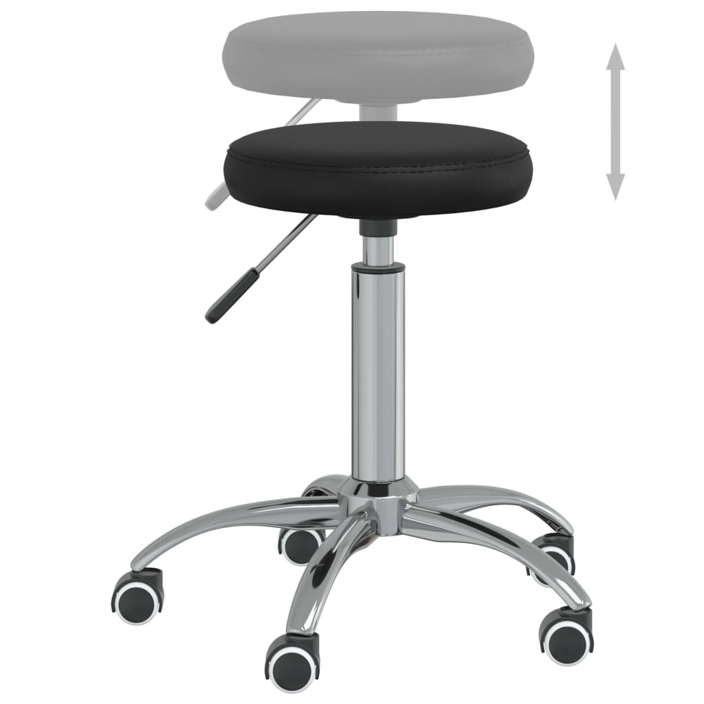 Massagehocker Kunstleder Schwarz
