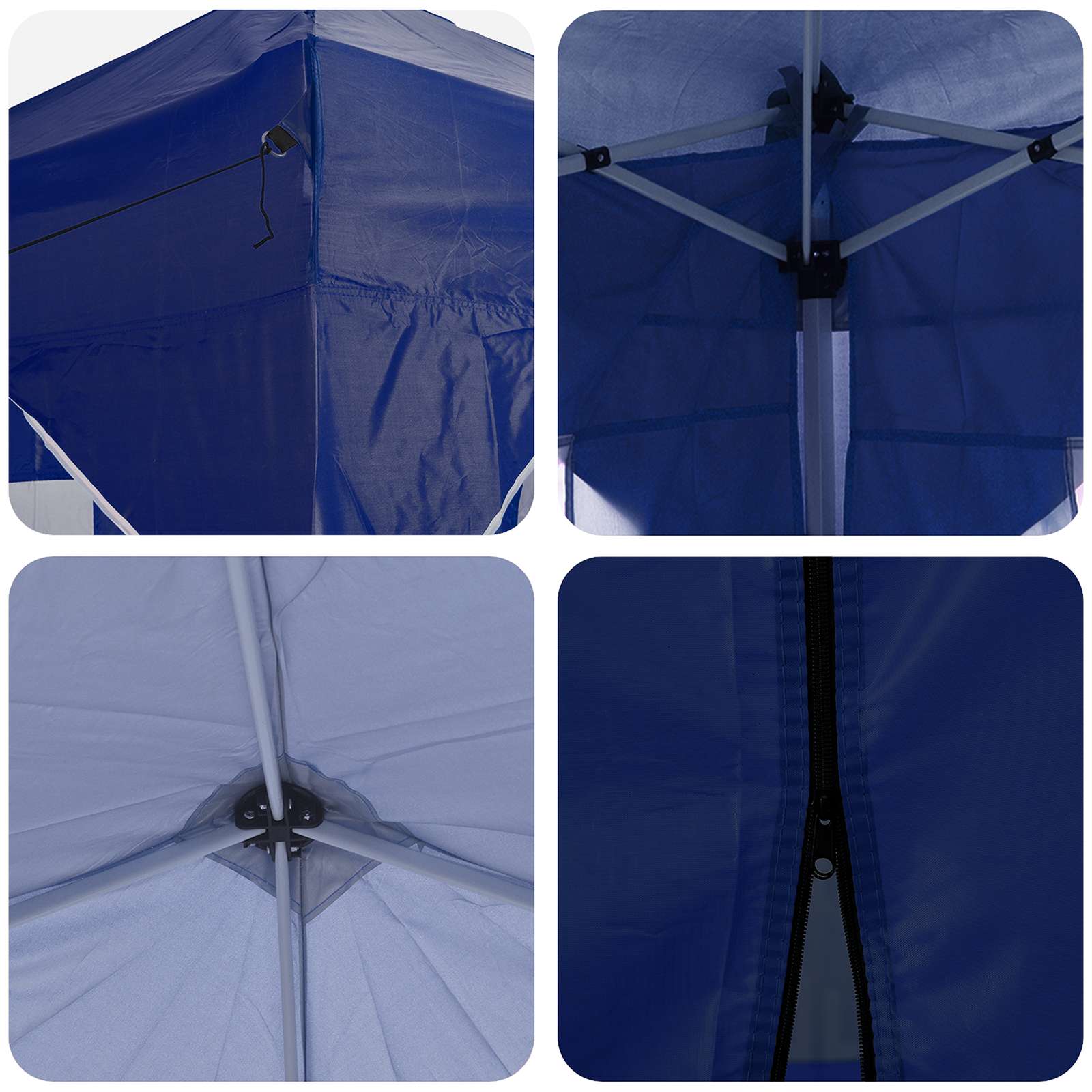 Pop-up Partyzelt 575 x 288 x 245 cm Creme Oxford-Stoff