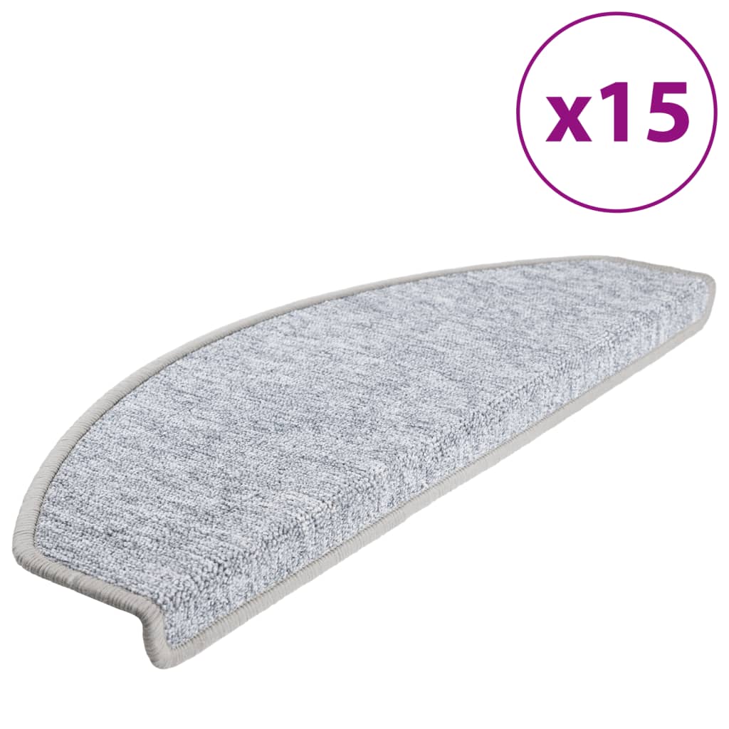 Stufenmatten 15 Stk. 56x17x3 cm Anthrazit Halbrund