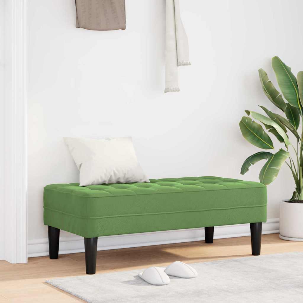 Bank mit Kissen Hellgrau 113 x 57 x 39 cm Samt