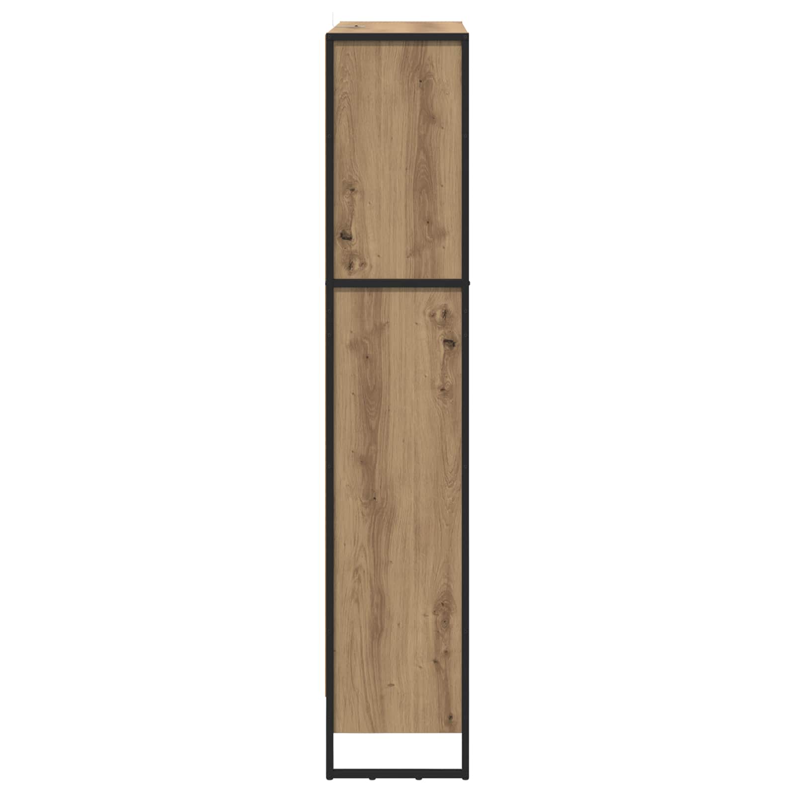 Bücherregal 2 pcs Schwarz Eichen-Optik 60 x 30 x 189,5 cm