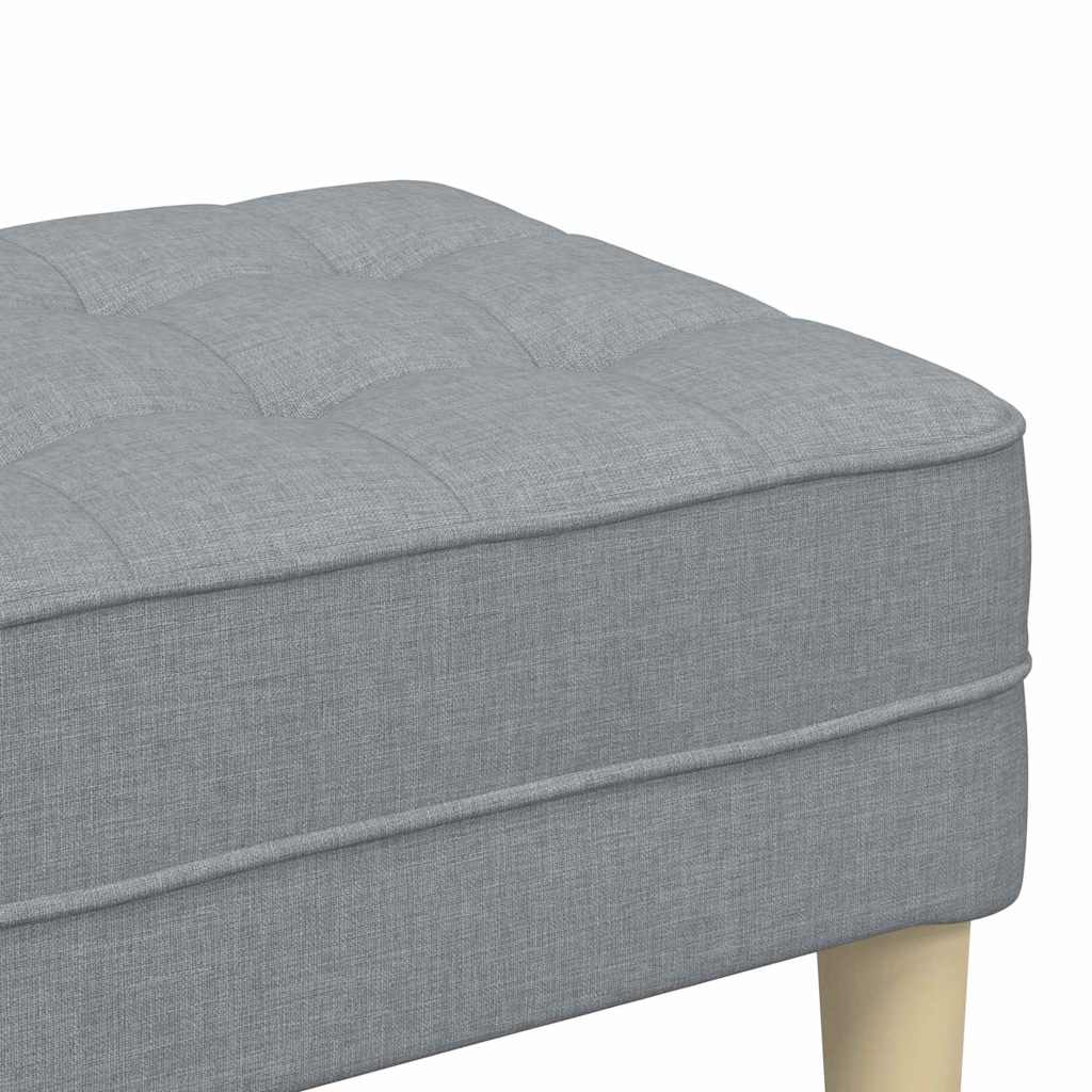 Bank mit Kissen Hellgrau 113 x 57 x 39 cm Stoff