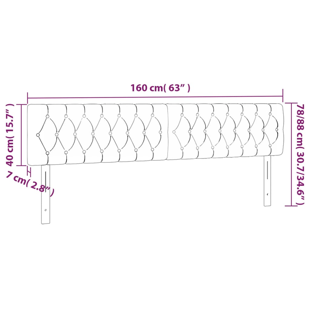 Kopfteil Hellgrau 80x7x118/128 cm Stoff