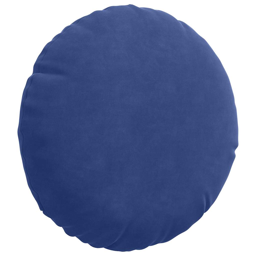 Sitzkissen 2 pcs Blau Ø30 x 13 cm Samt