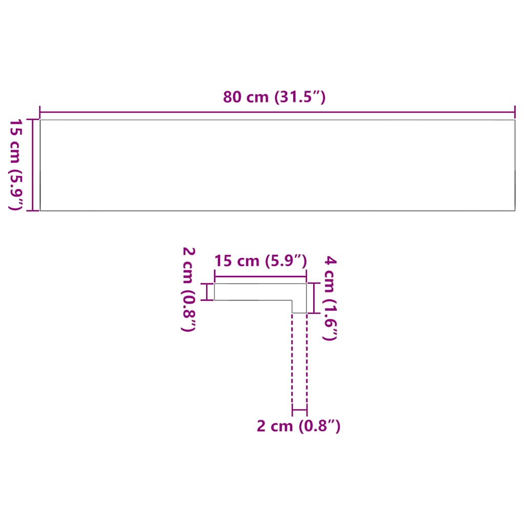 Fensterbänke 2 Stk. Unbehandelt 160x25x2 cm Massivholz Eiche