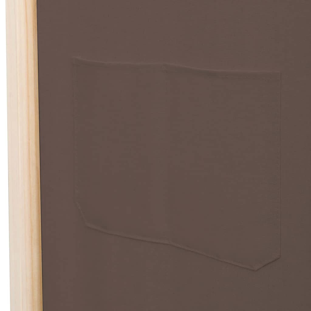 5-teiliger Raumteiler Creme 200 x 170 x 4 cm Stoff