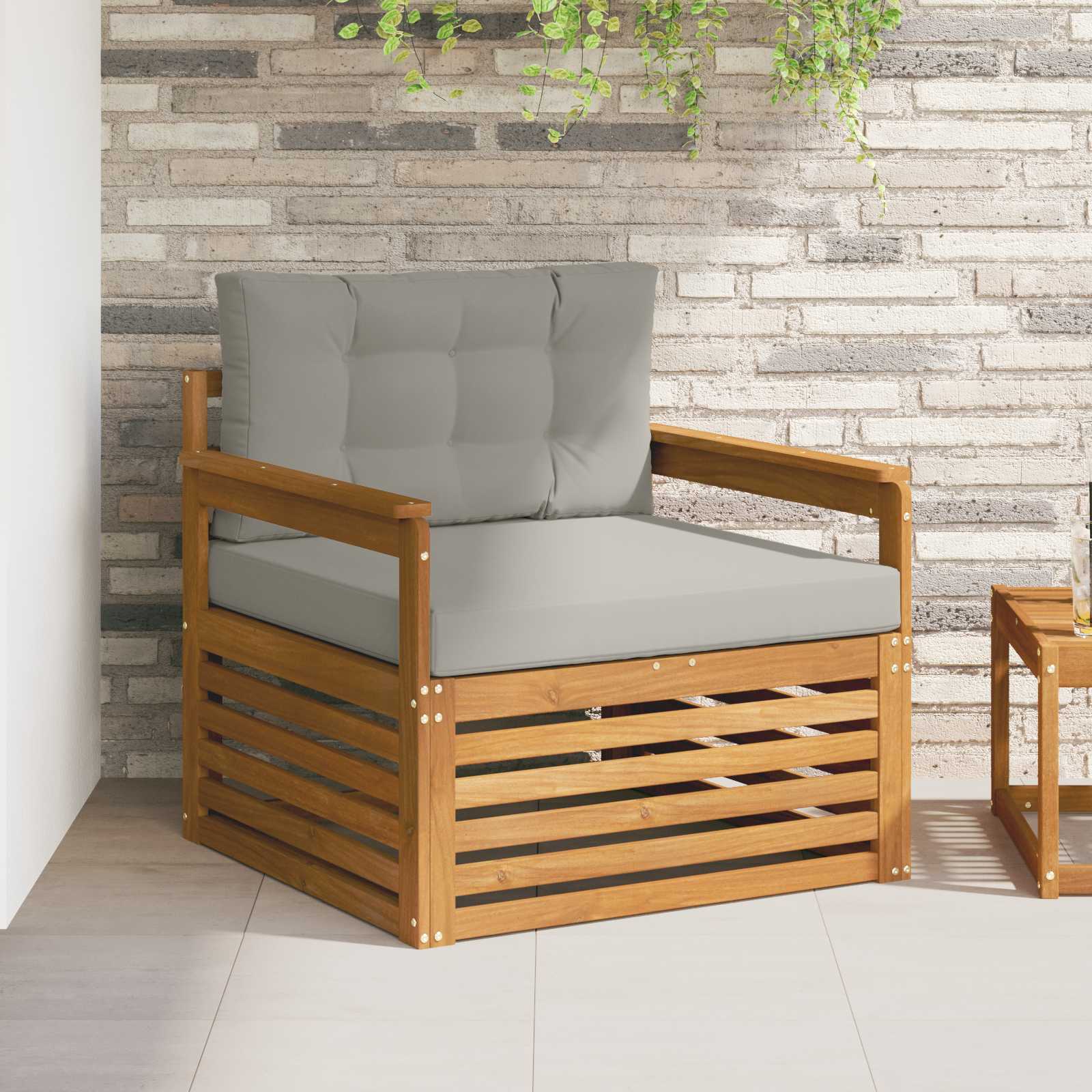 2 Stück Outdoor-Sofa Natur