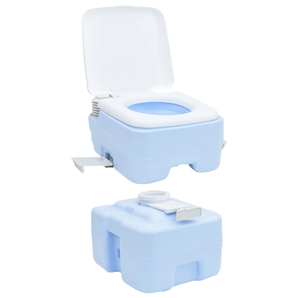 Camping-Toilette Grau und Weiß 41,5 x 36,5 x 30 cm Polyethylen