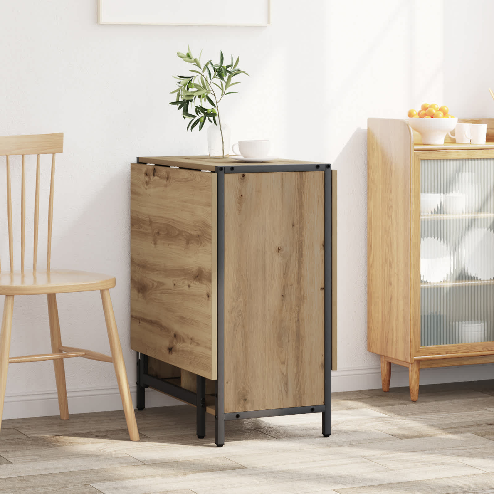 Esstisch 144 x 60 x 75 cm Holzwerkstoff Schwarze Eiche