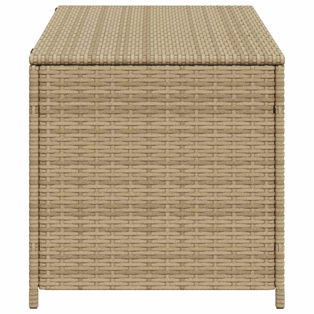 Gartentruhe Schwarz 283L Poly Rattan