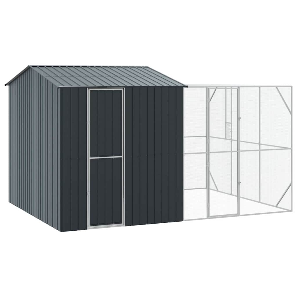 Vogelkäfig Anthrazit 416,5 x 103 x 142 cm Verzinkter Stahl