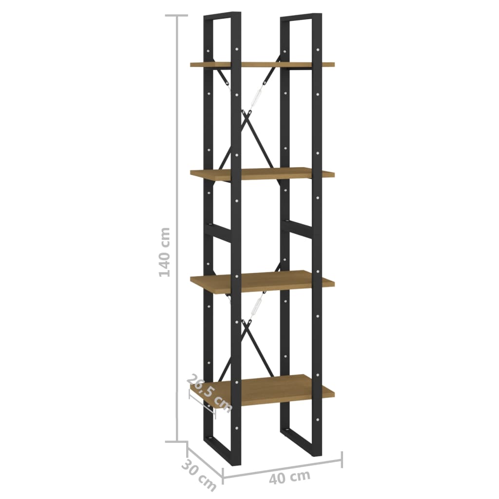 Bücherregal 2 Fächer Weiß 40x30x70 cm Holzwerkstoff