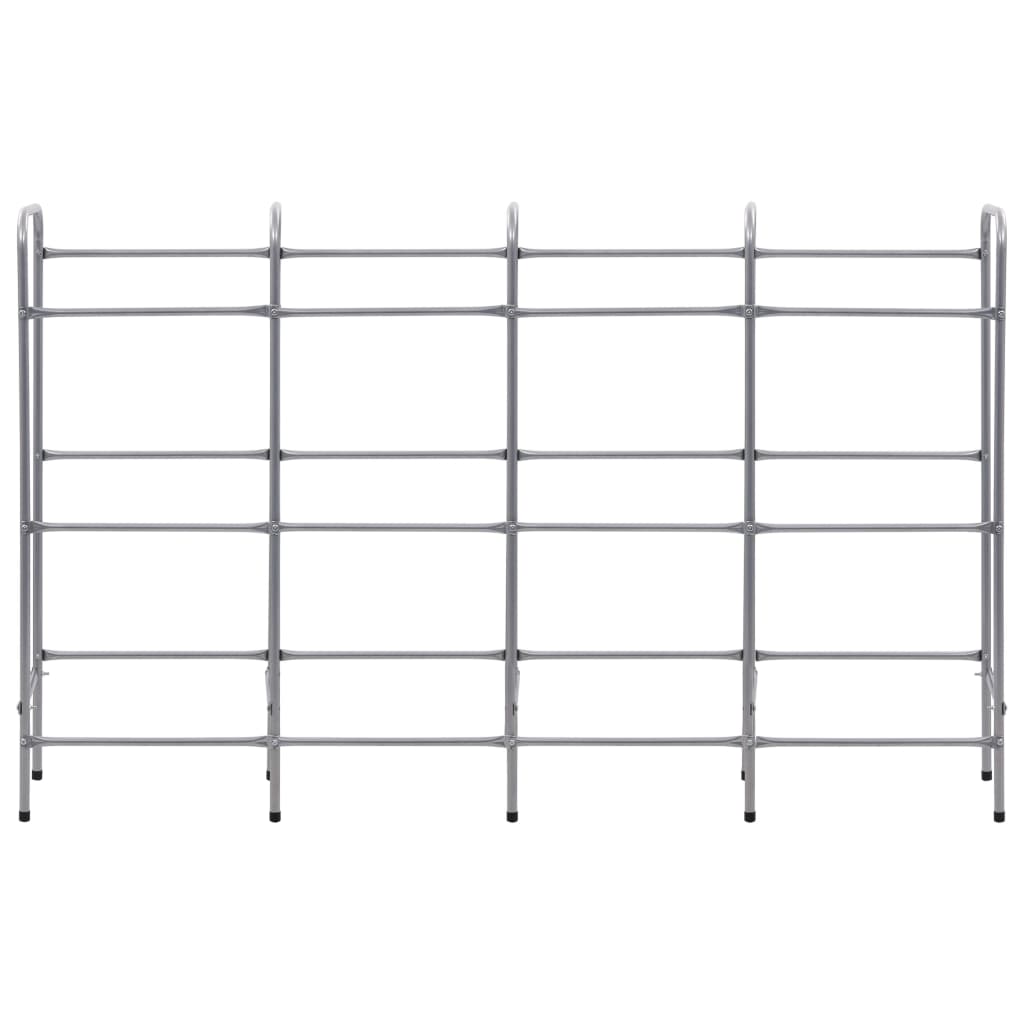 Kistenregal für 3 Kisten Silbern 50x33x116 cm Stahl