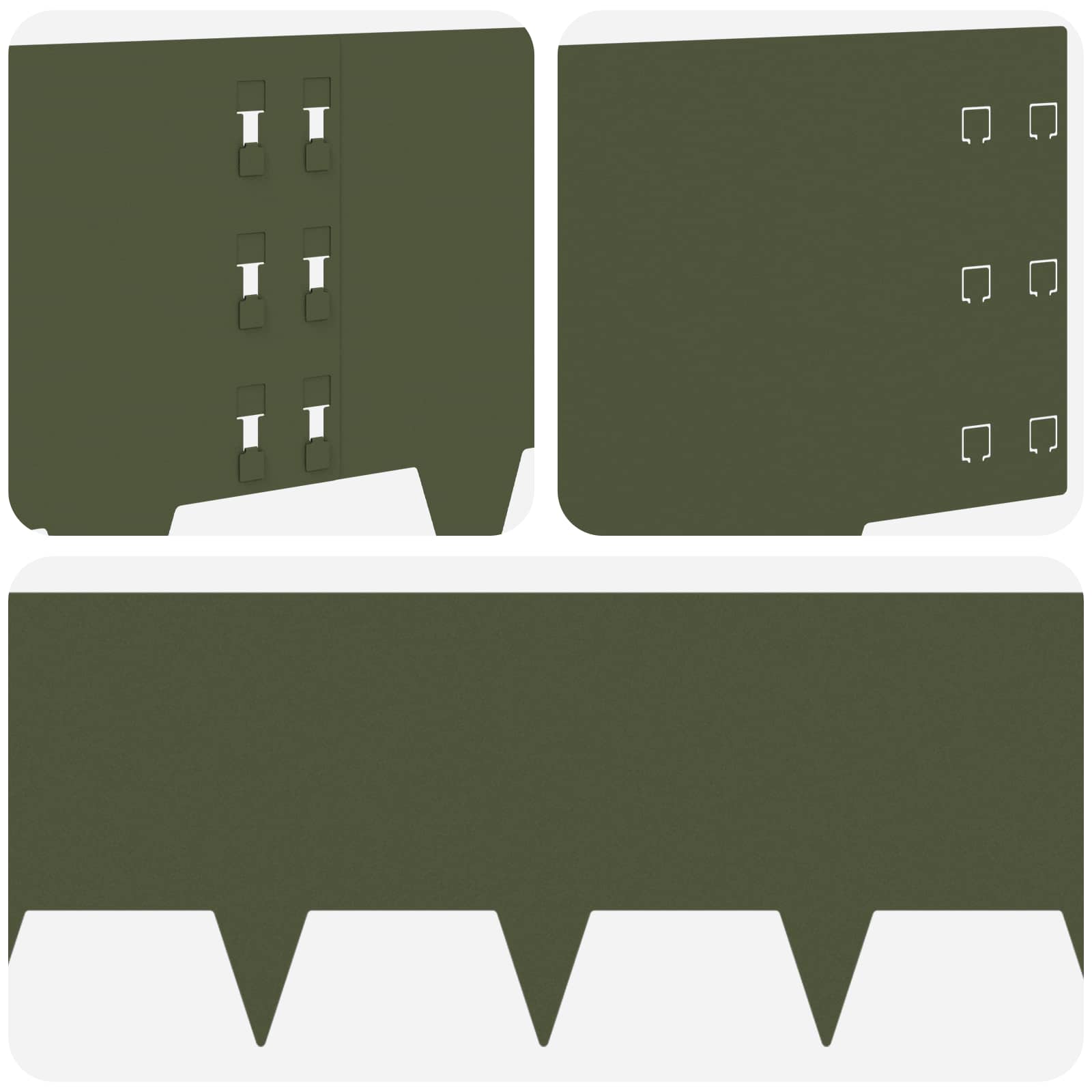 Raseneinfassung 10 pcs 100 x 12 cm Stahl Schwarz