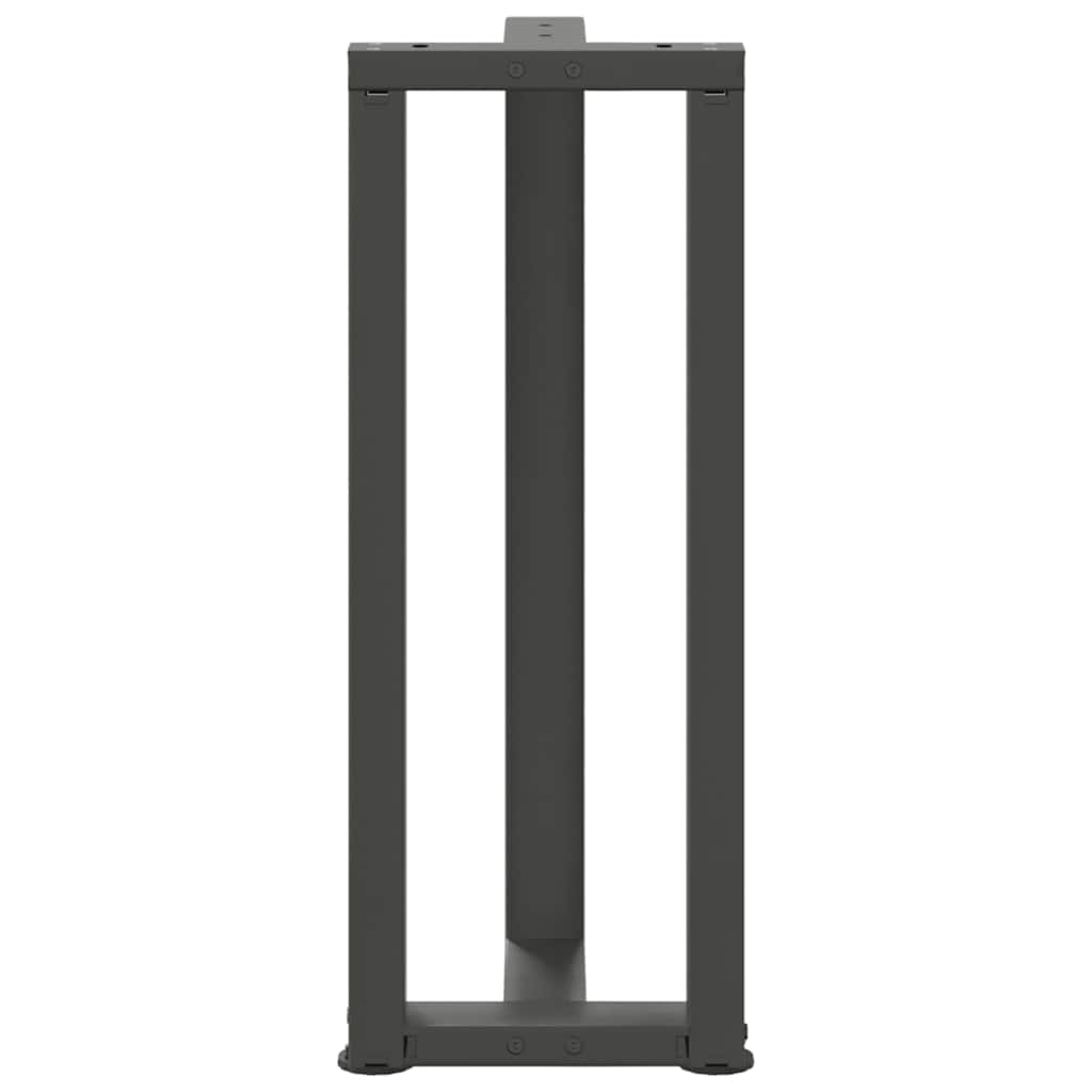 Couchtischbeine T-Form 2 Stk. Schwarz 30x25x(30-31) cm Stahl
