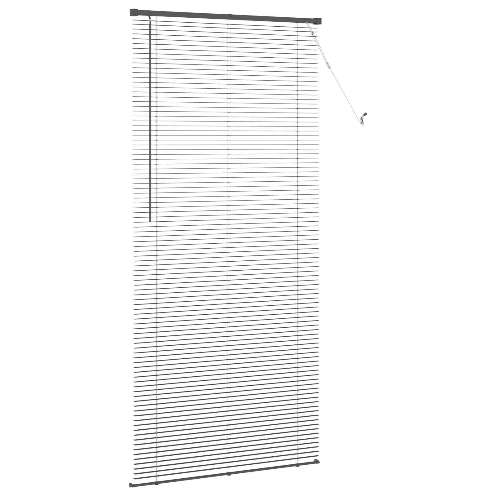 Jalousie Silber Grau 150 x 40 cm 25 mm PVC