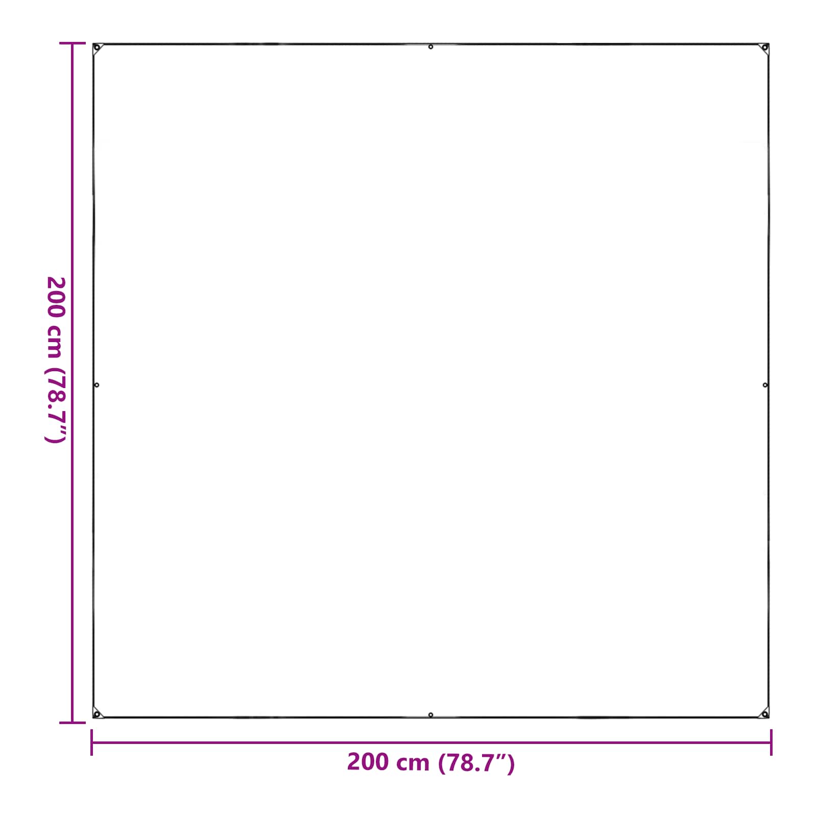 Pflanzenabdeckung mit Ösen 1x3 m PVC
