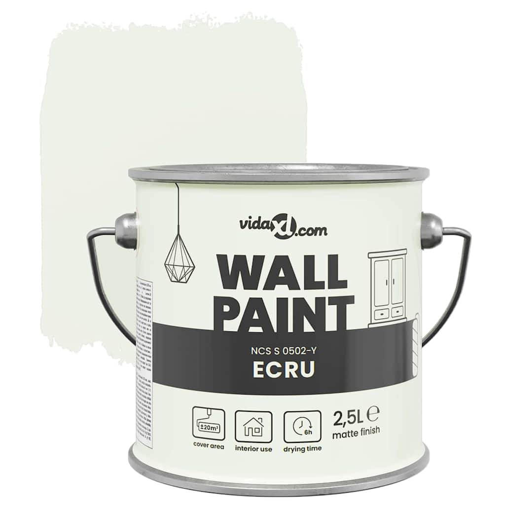 Wandfarbe Grau 2,5 L Wanddruck