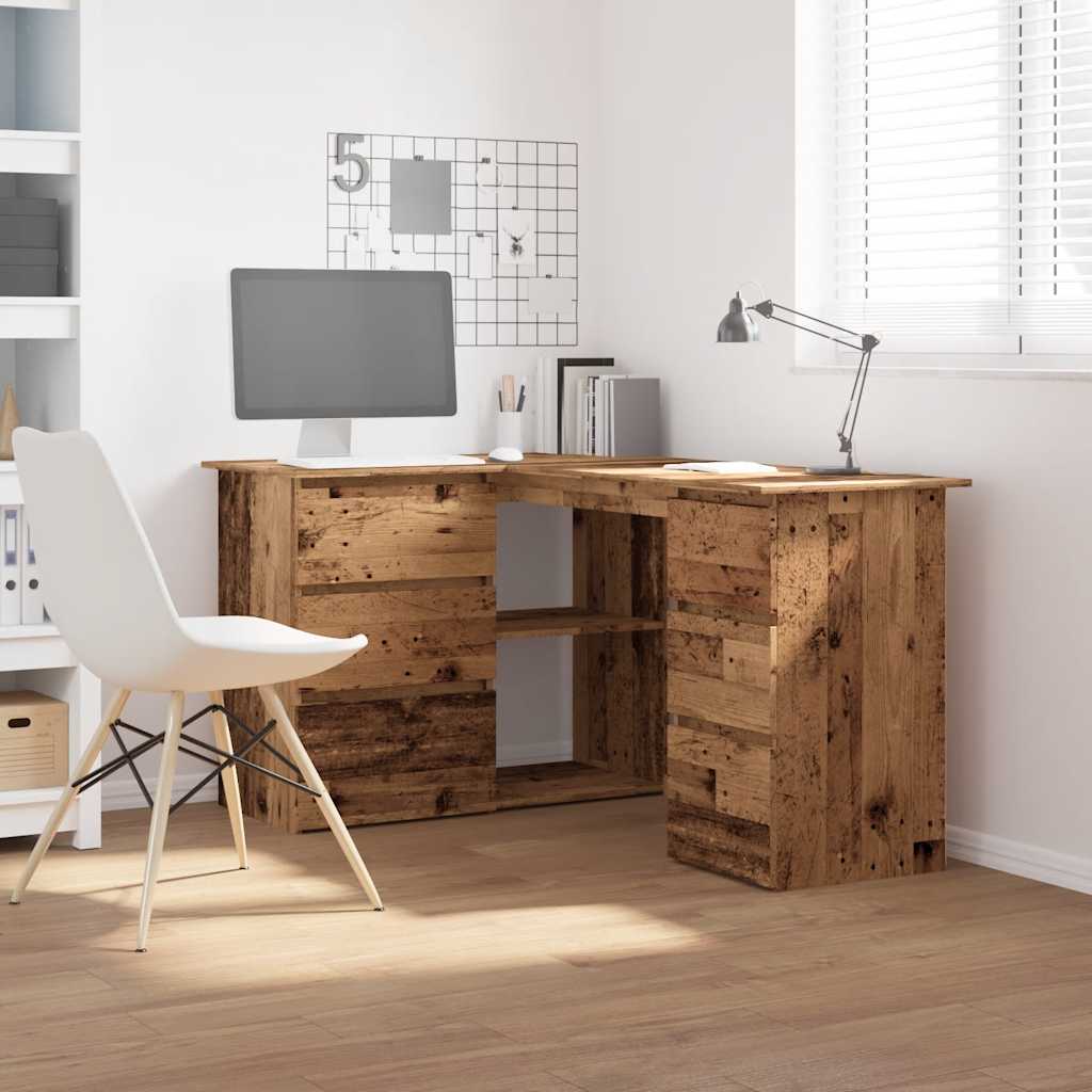 Eckschreibtisch Weiß 145x100x76 cm Holzwerkstoff
