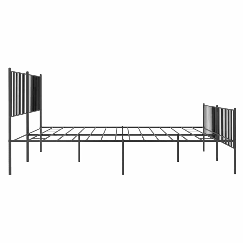 Bettgestell Metall Schwarz 75x190 cm
