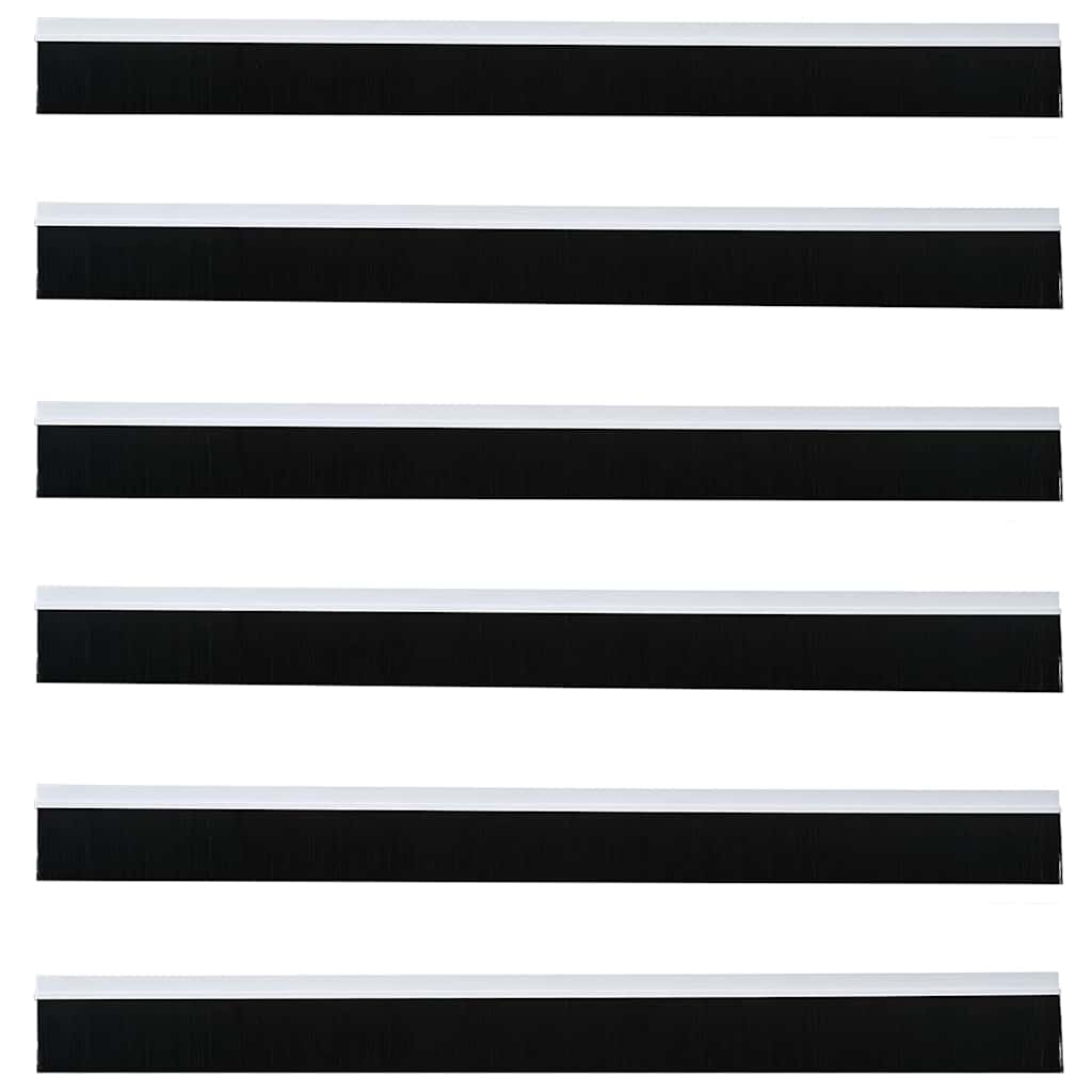 Selbstklebende Türbürstendichtungen 2 pcs Braun 100 cm