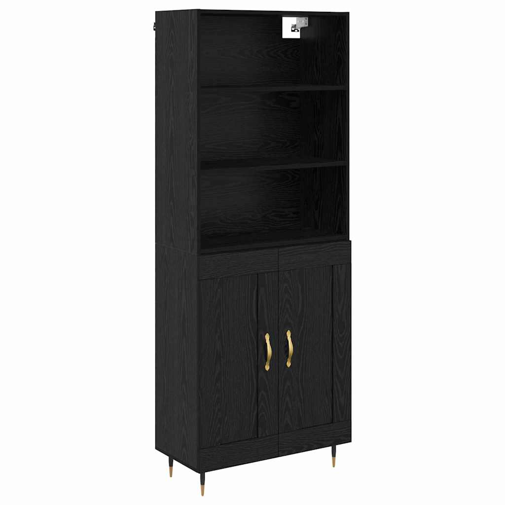 Highboard Betongrau 69,5x34x180 cm Holzwerkstoff