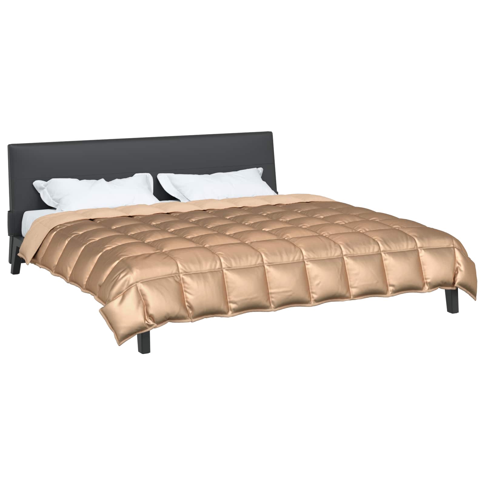 Winterbettdecke Gold 135 x 200 cm Satin und Mikrofaser