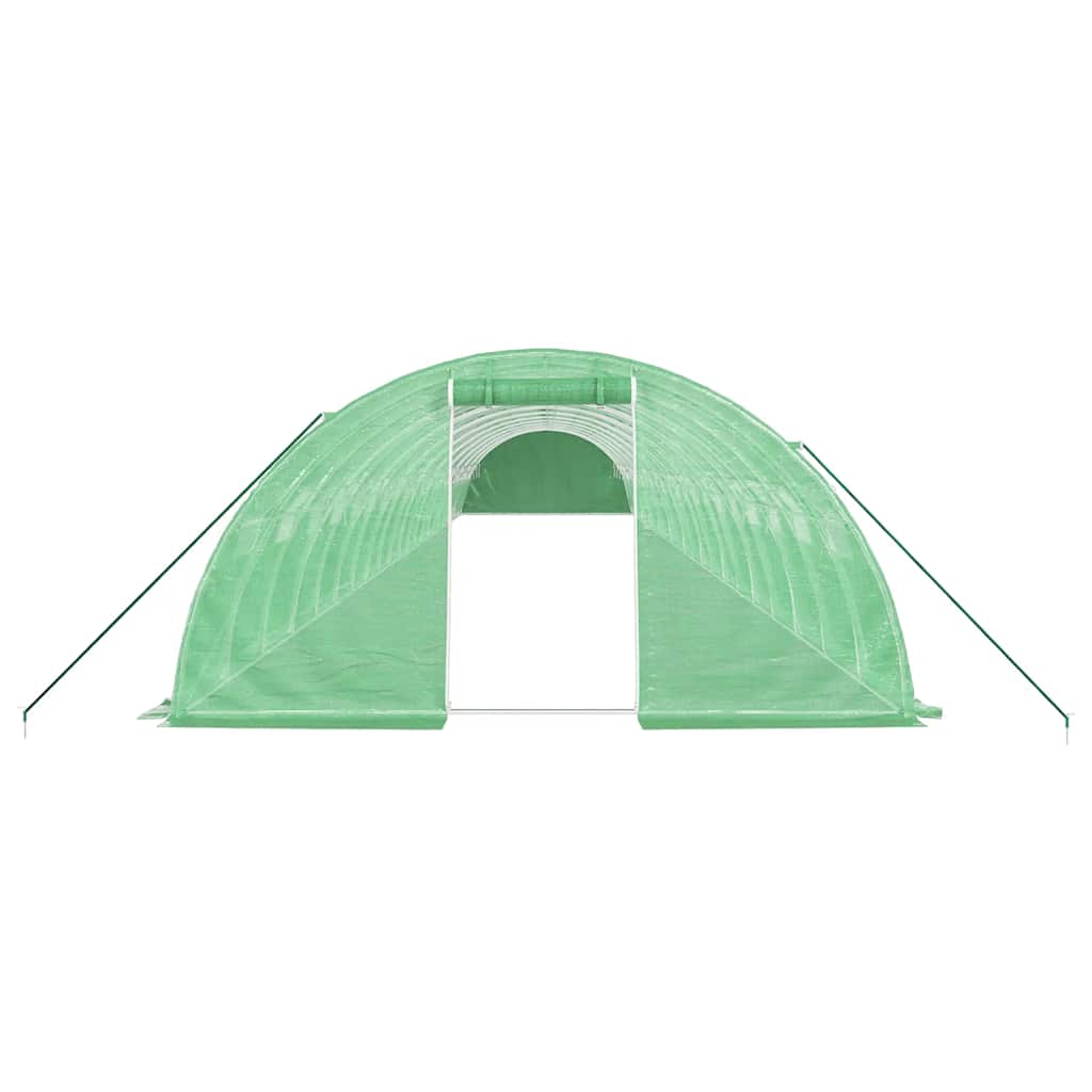 Gewächshaus mit Stahlrahmen Grün 8 m² 4x2x2 m