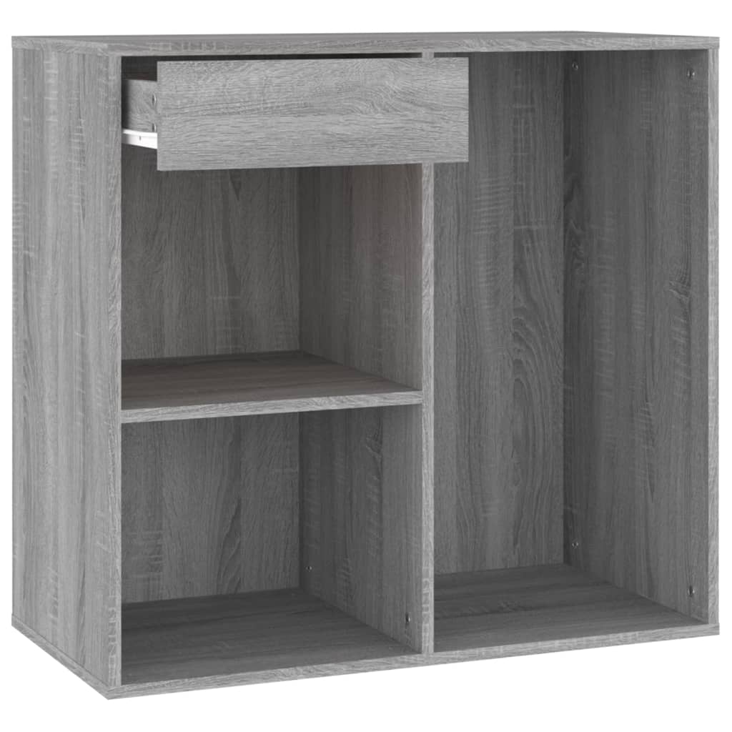LED-Schminktisch mit Schrank Weiß Holzwerkstoff