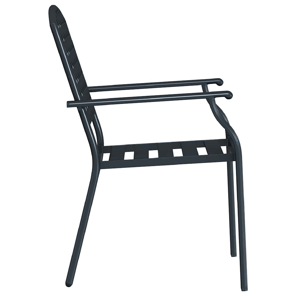 Gartenstuhl 2 pcs Anthrazit 56 x 65 x 89 cm Stahl