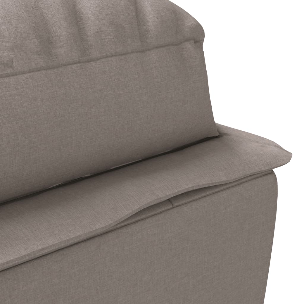 Chaiselongue mit Kissen Hellgrau Stoff