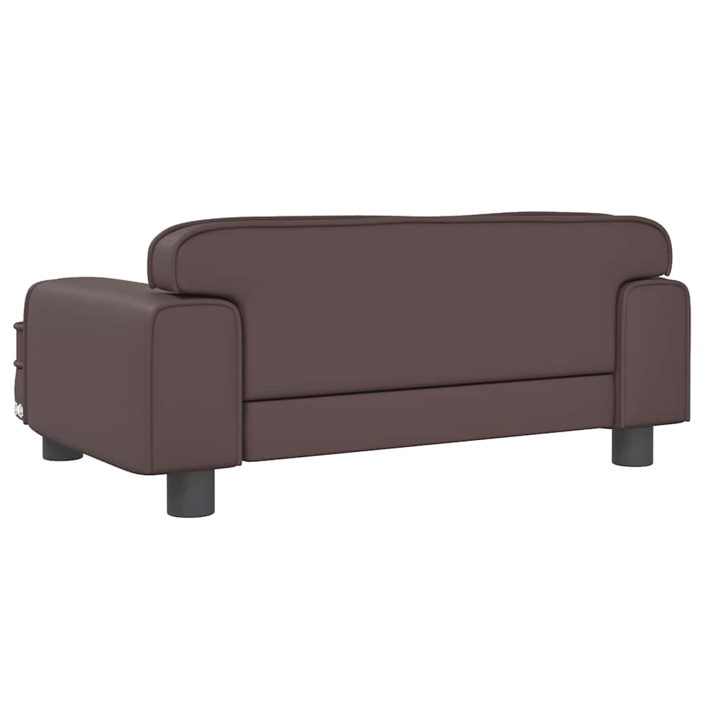 Kindersofa Schwarz 90x53x30 cm Kunstleder