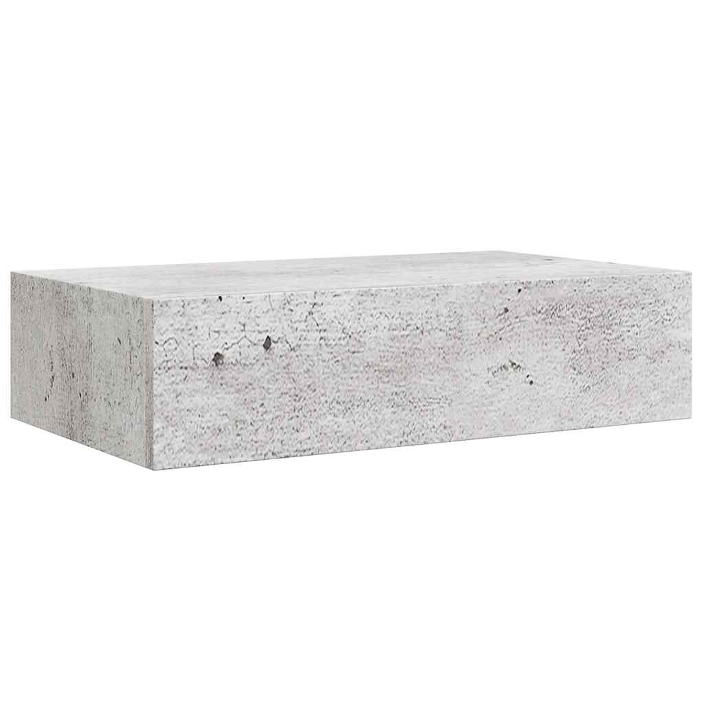 Wandregal mit Schublade Weiß 40x23,5x10 cm MDF