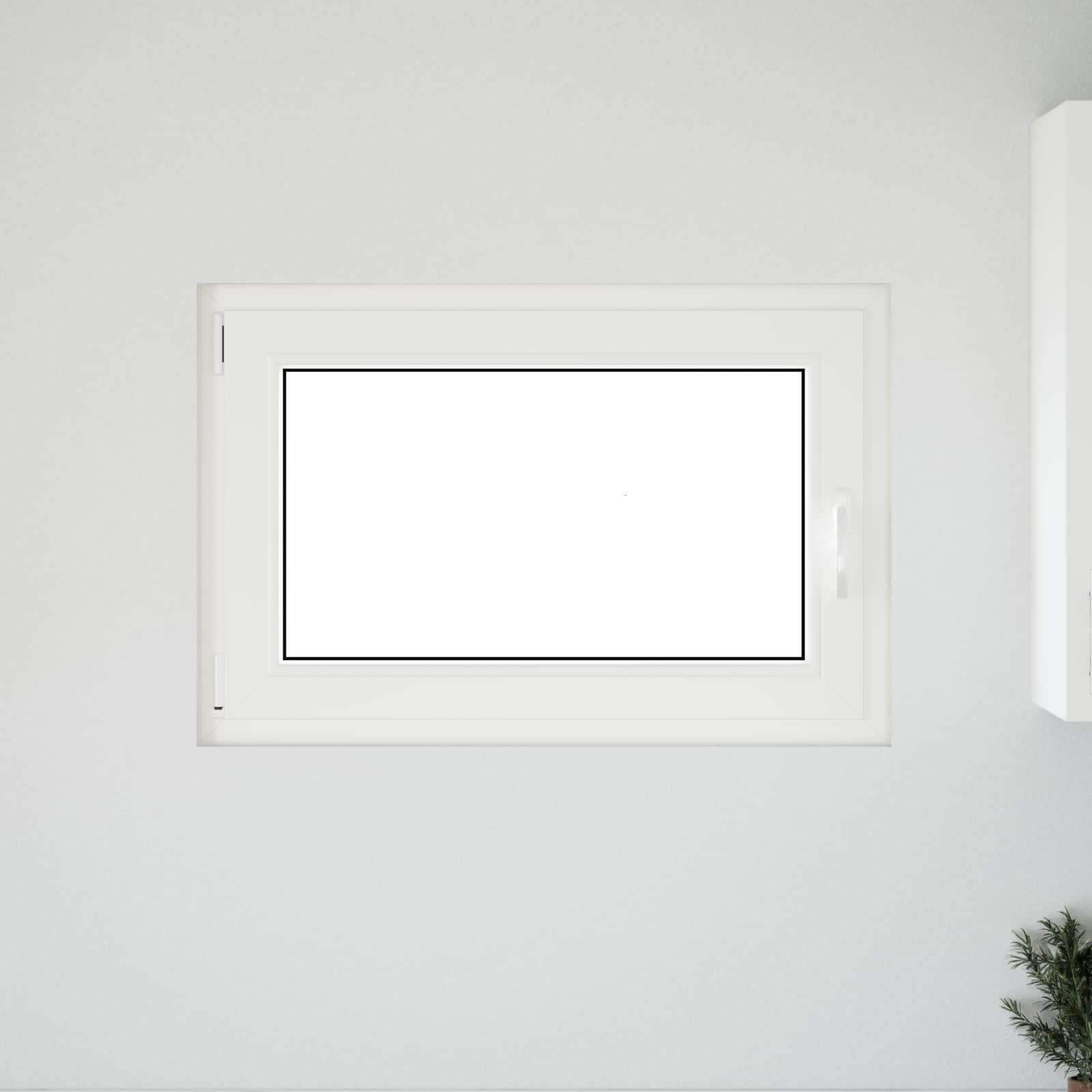 Kellerfenster RISOR 50 x 50 cm PVC und Glas Weiß