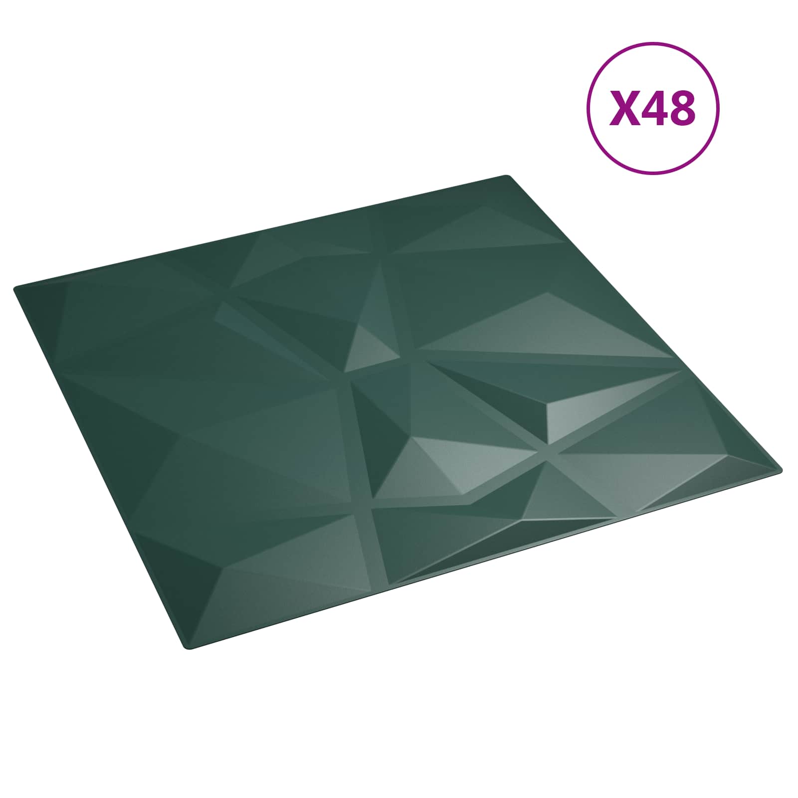 Wandpaneele 12 pcs Diamant Weiß 50 x 50 cm XPS Schaum