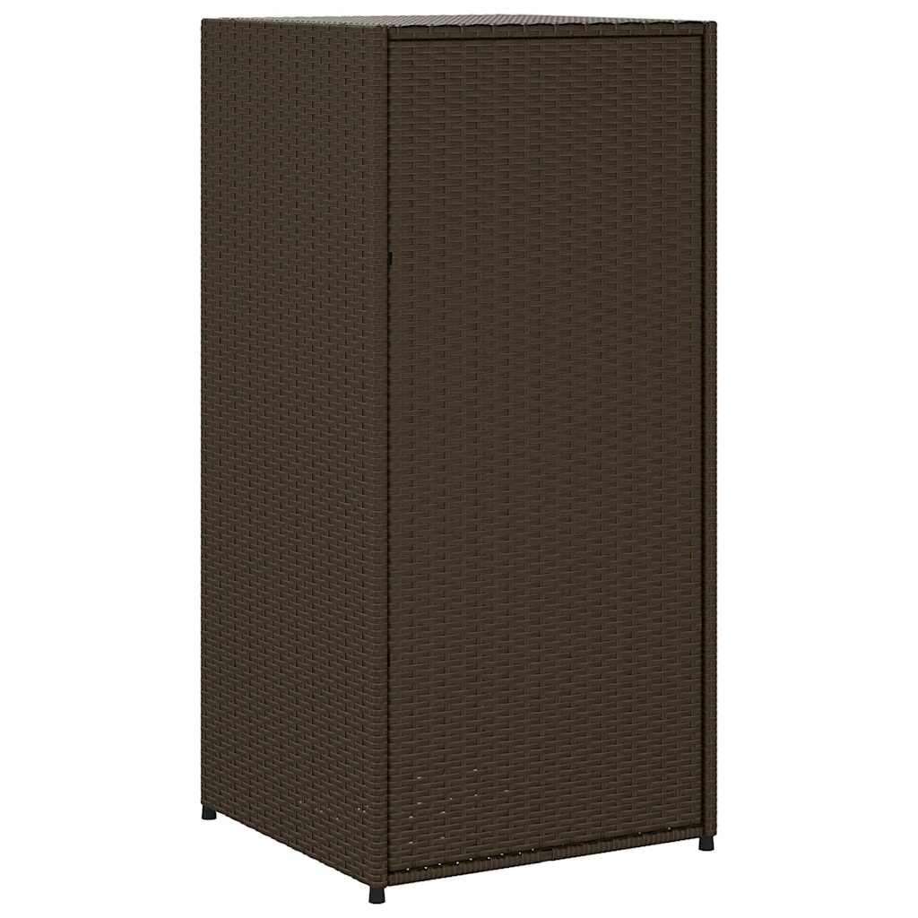 Gartenschrank Schwarz 55x55x111 cm Poly Rattan