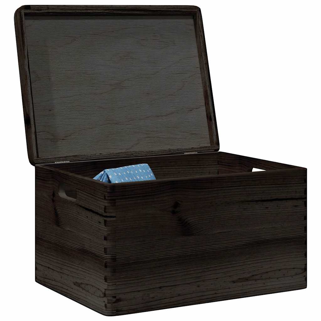 Holzkiste mit Deckel 40x30x13 cm Massivholz Kiefer