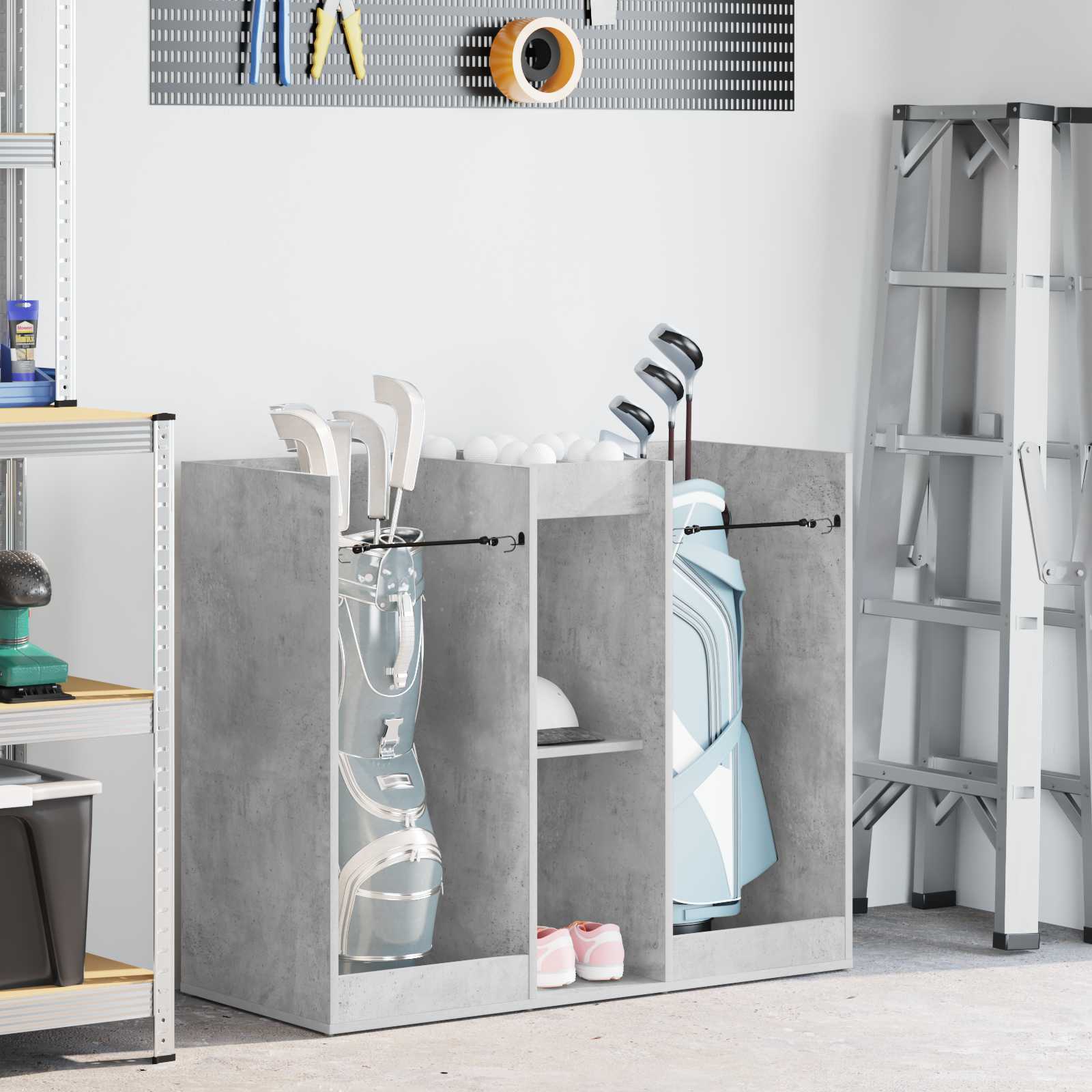 Golf Schrank Mit Rad Uni Weiß 65 x 45 x 98 cm