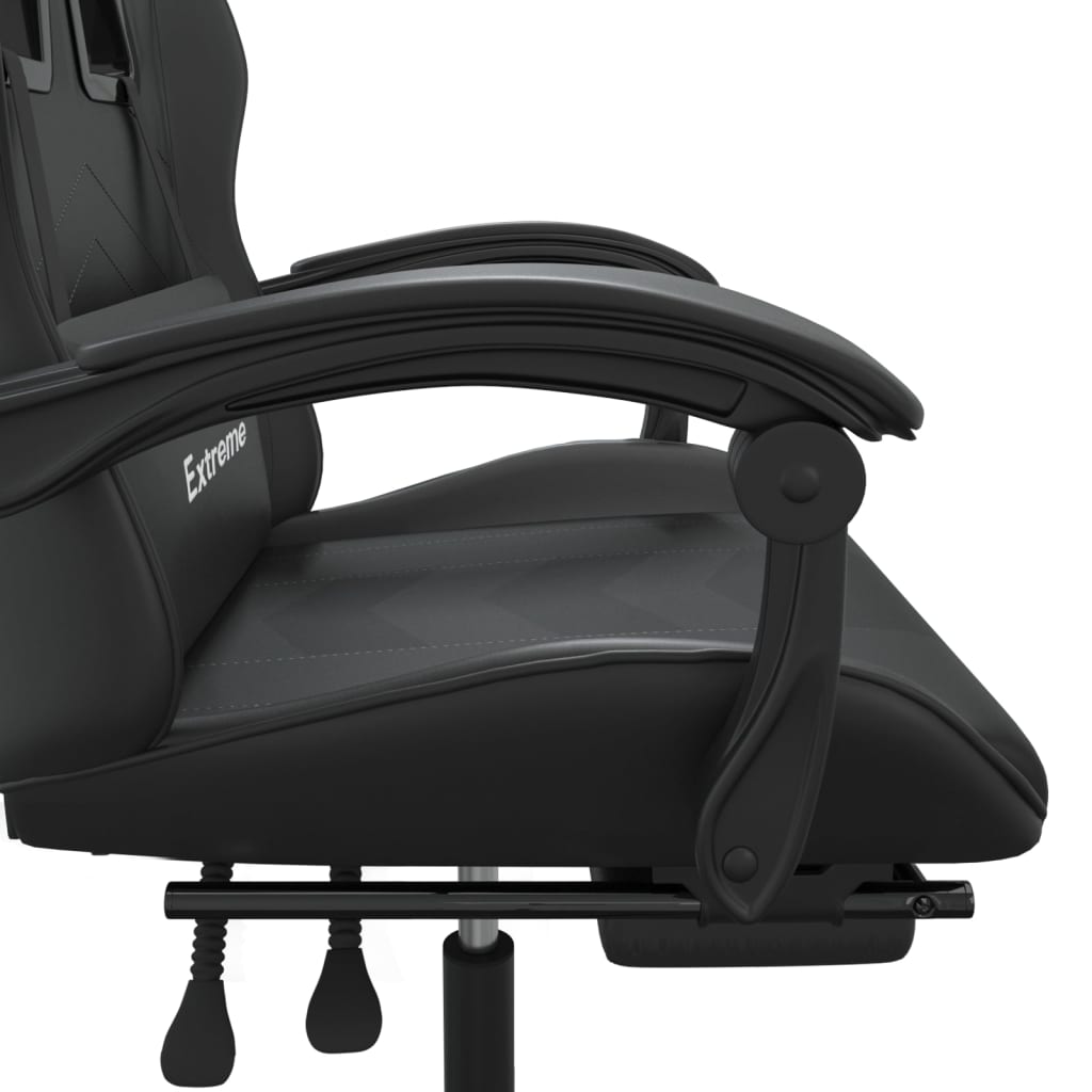 Gaming-Stuhl Drehbar Schwarz und Rot Kunstleder