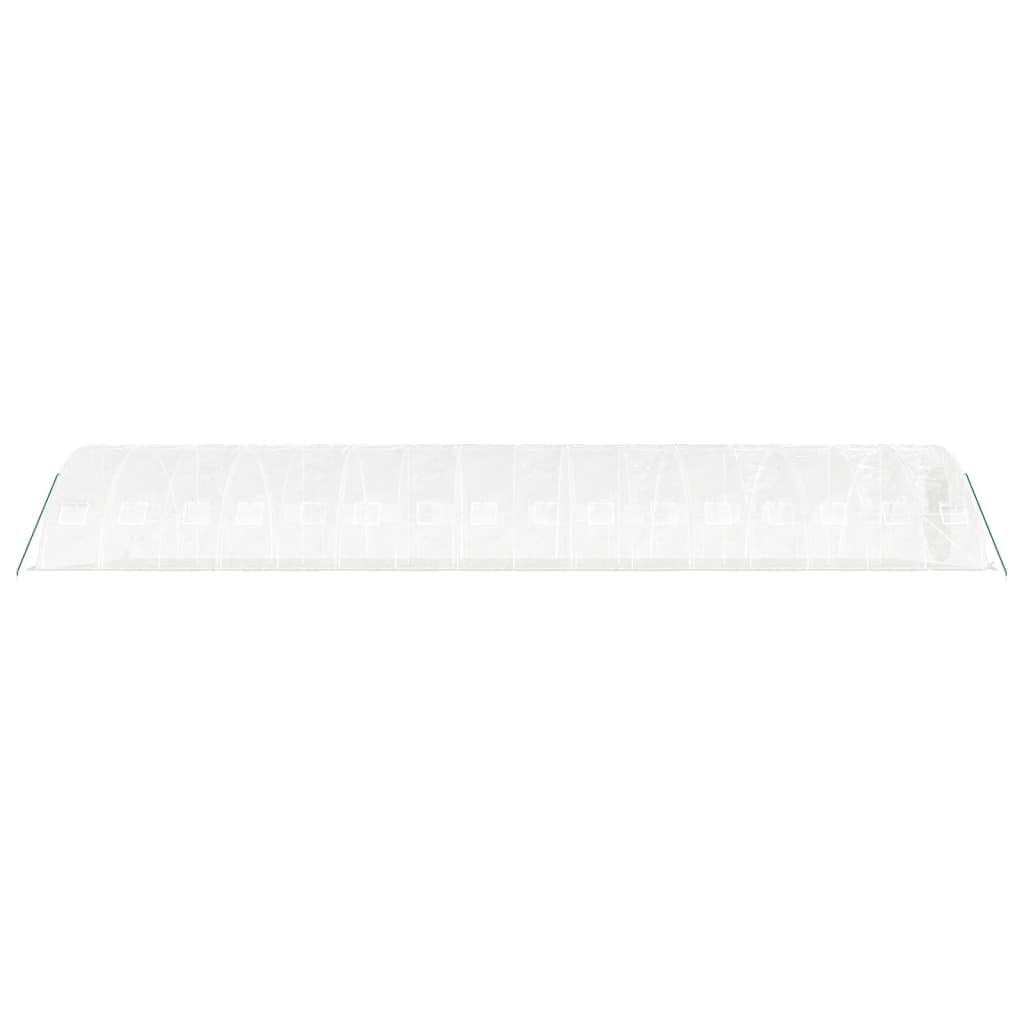 Gewächshaus mit Stahlrahmen Weiß 40 m² 8x5x2,3 m