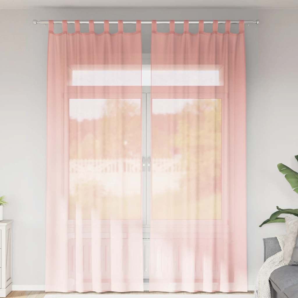Voile Vorhänge mit Ösen 2 Stk. Apfelgrün 140x140 cm