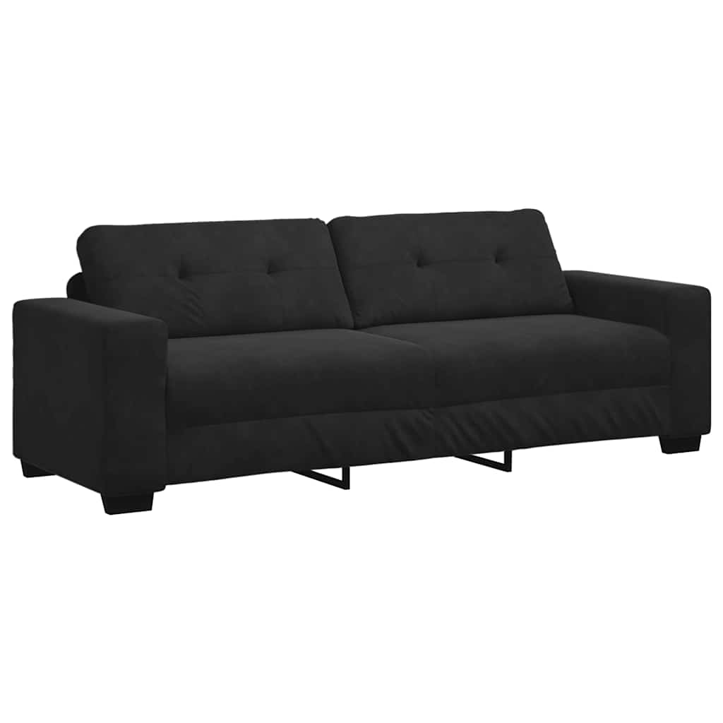 2-teiliges Sofa-Set mit Kissen, hellgrauer Samt